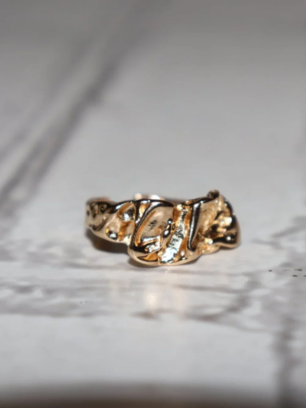 ✨ NWOT Gold Organic Sculpted Ring • Size 7 ✨